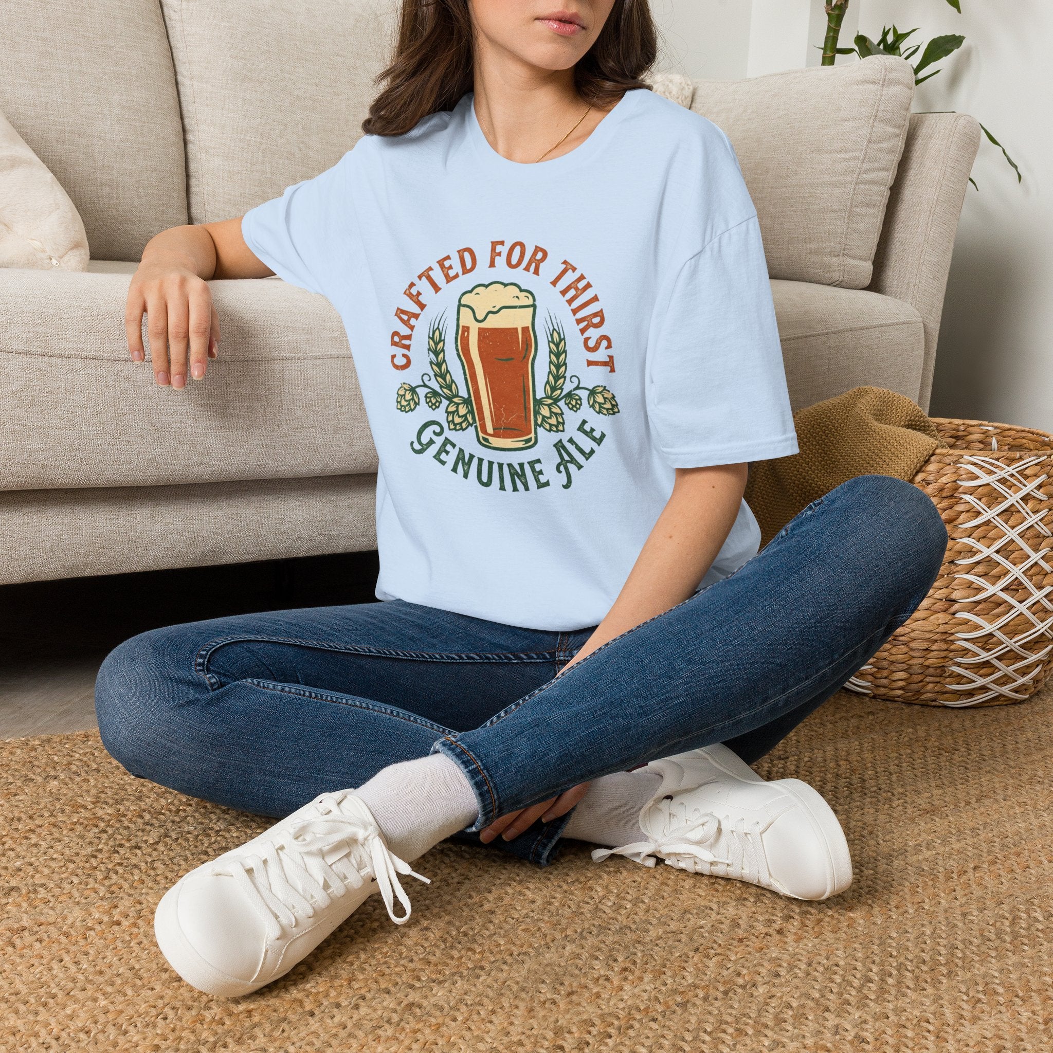 Crafted For Thirst Beer T-Shirt — Genuine Ale Pint Graphic Tee