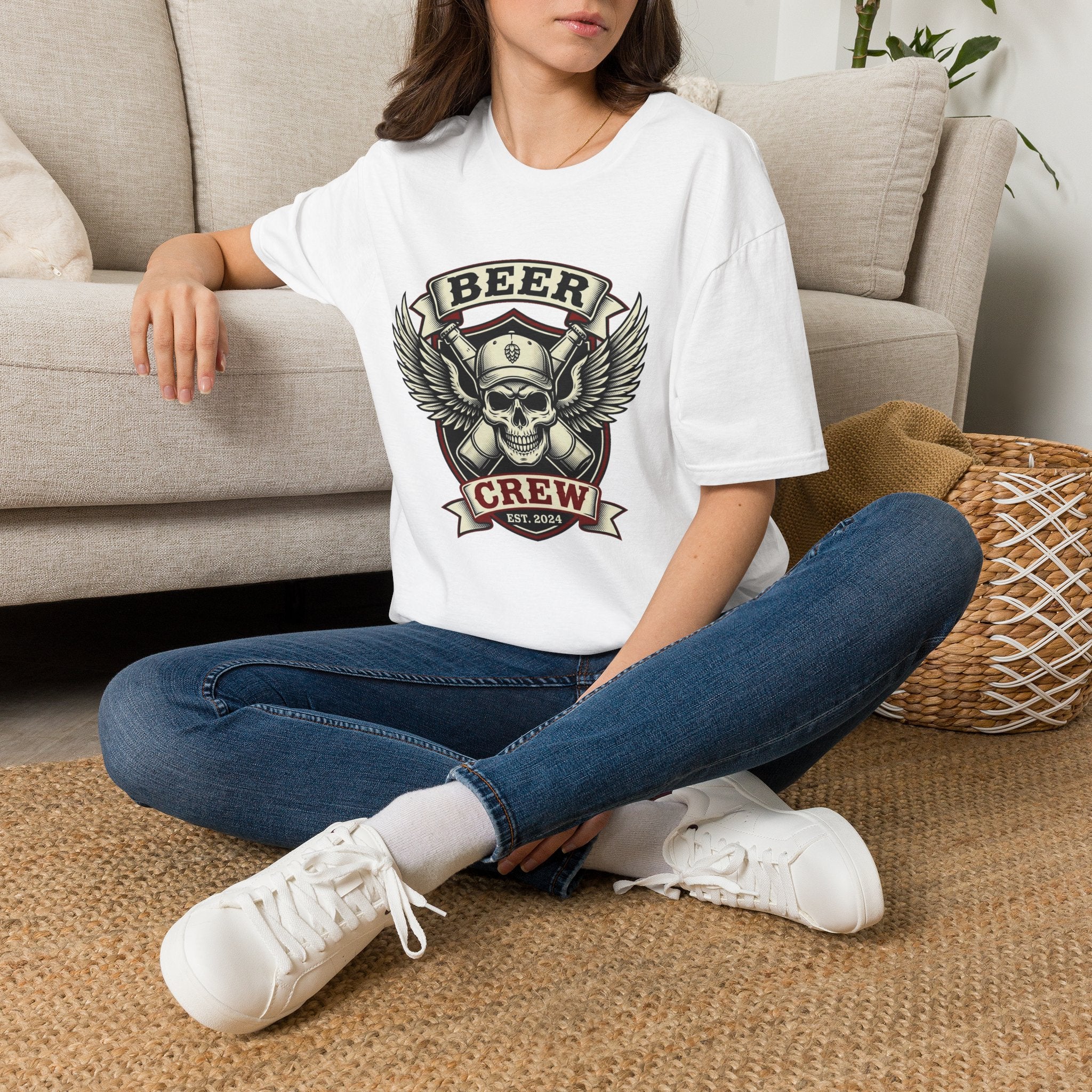 Beer Crew T-Shirt — Skull & Wings Brewery Graphic Tee