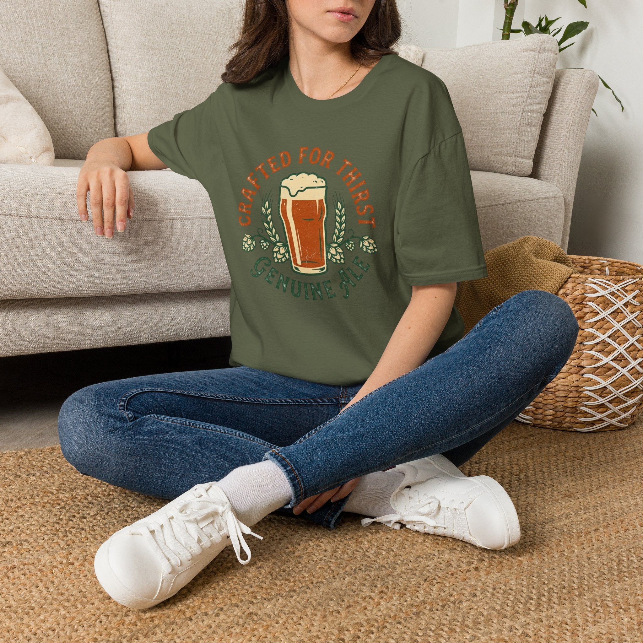Crafted For Thirst Beer T-Shirt — Genuine Ale Pint Graphic Tee