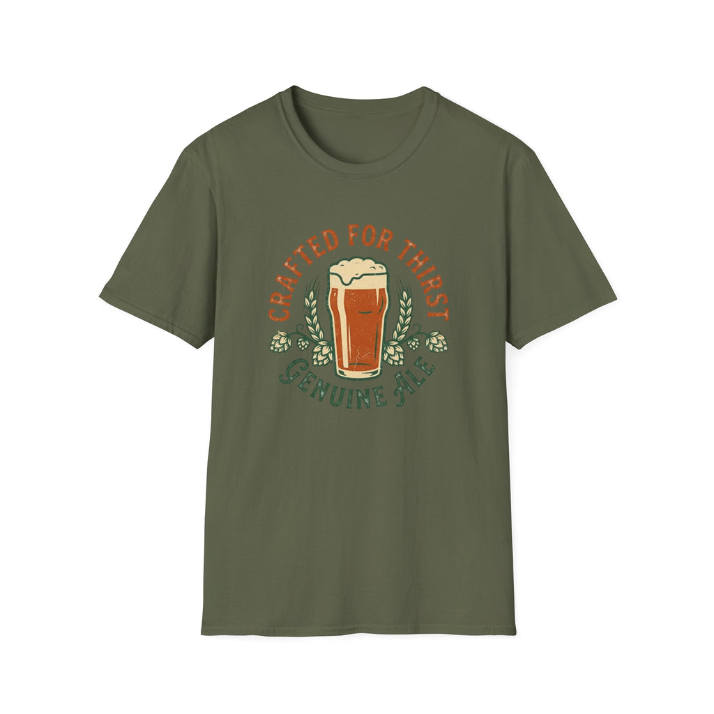 Crafted For Thirst Beer T-Shirt — Genuine Ale Pint Graphic Tee