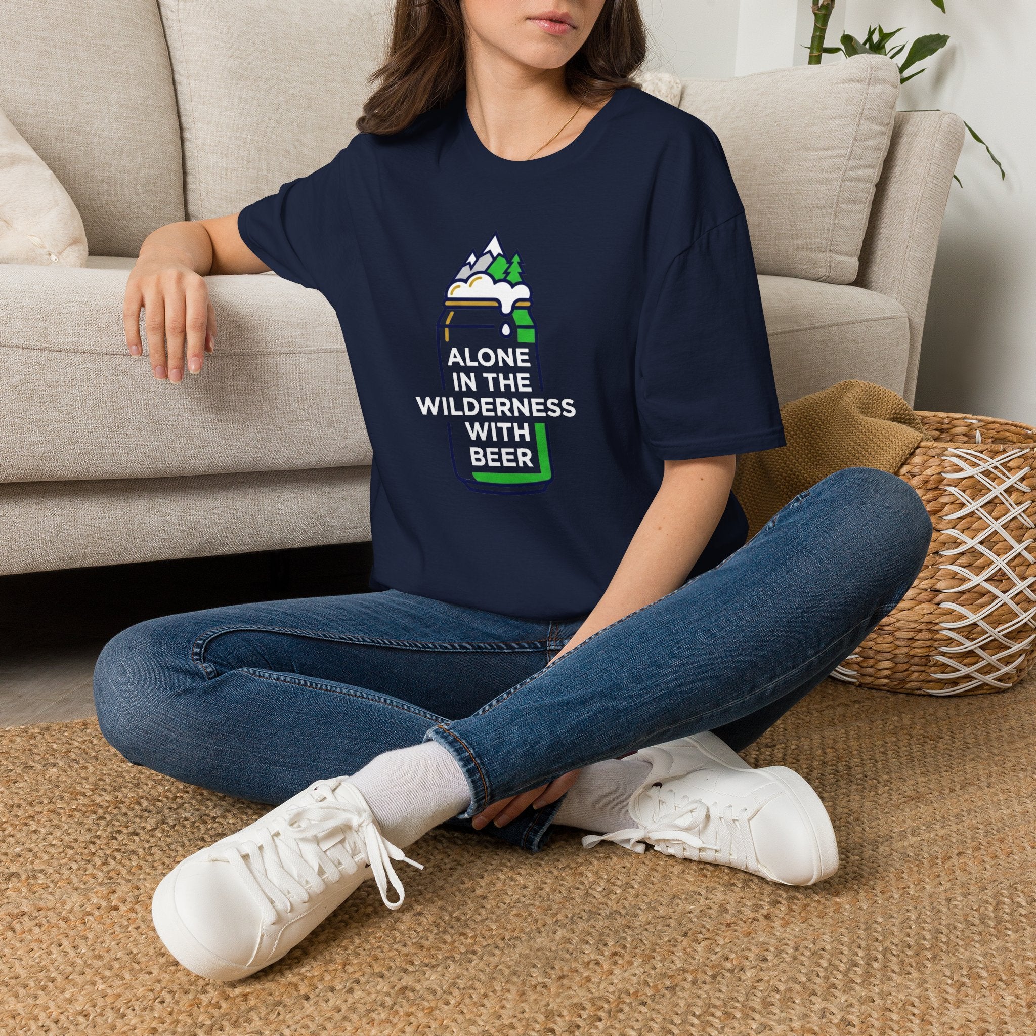 Alone in the wilderness with beer T-Shirt