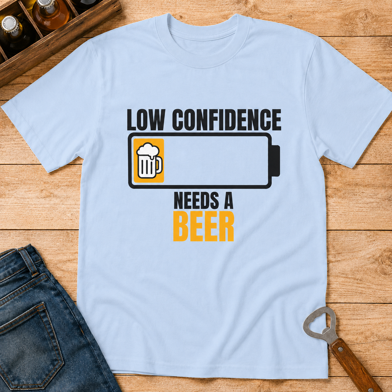 Low confidence needs a beer T-Shirt