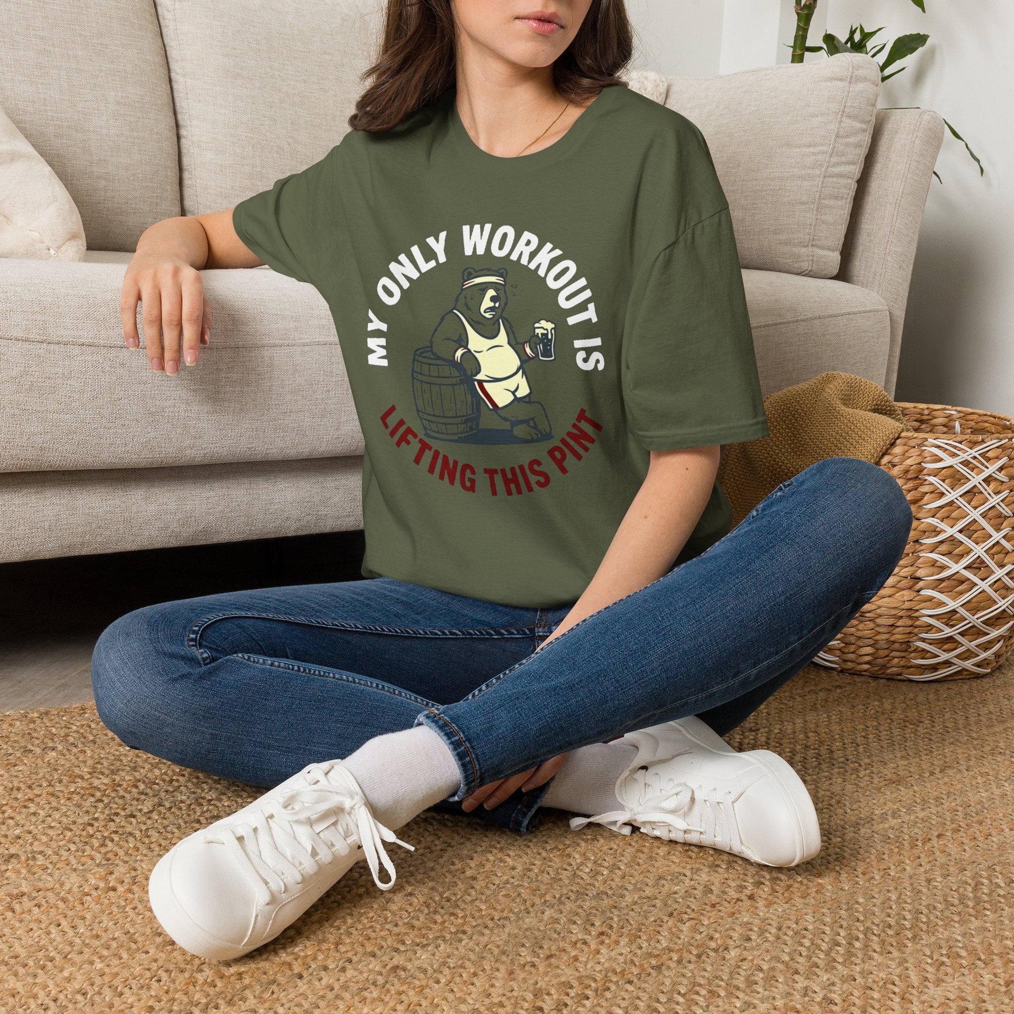 My Only Workout Is Lifting This Pint T-Shirt
