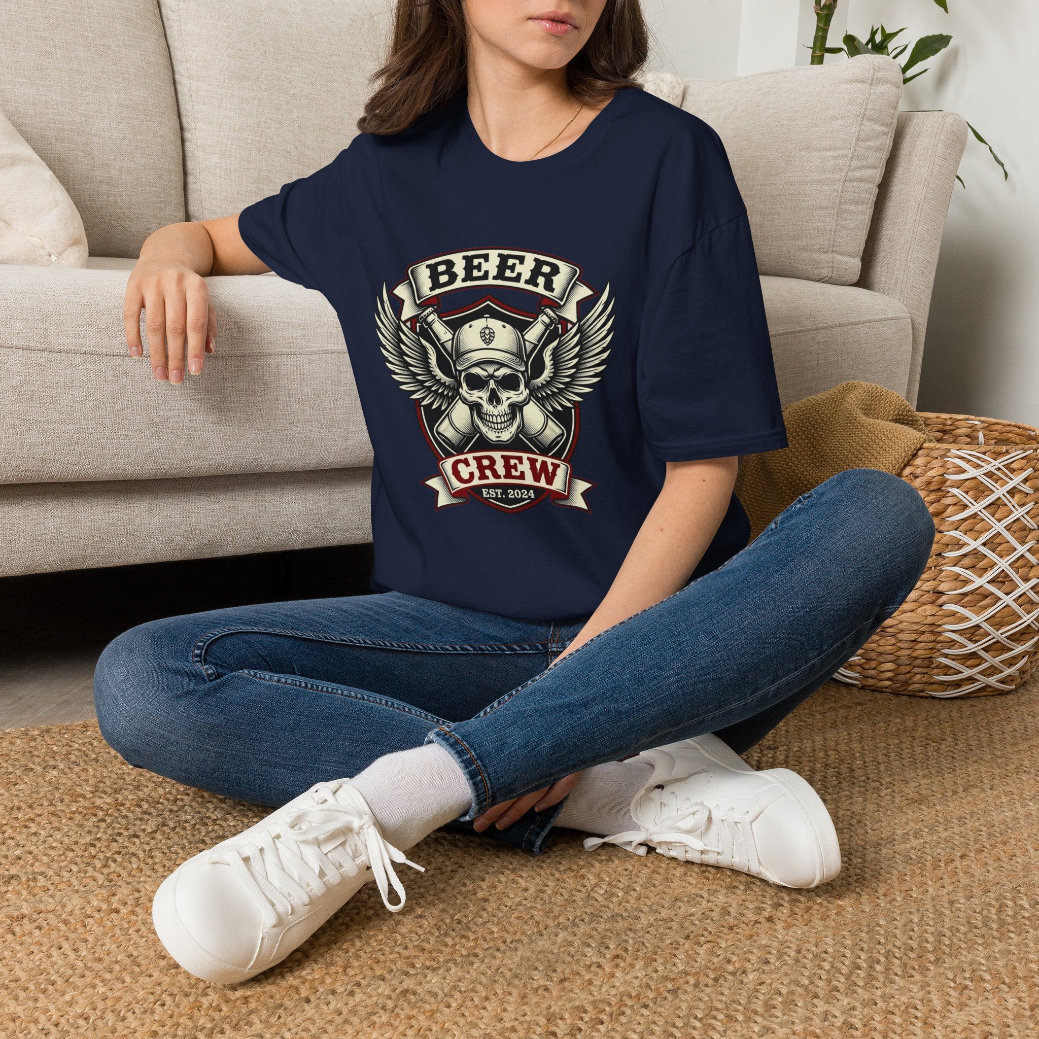 Beer Crew T-Shirt — Skull & Wings Brewery Graphic Tee