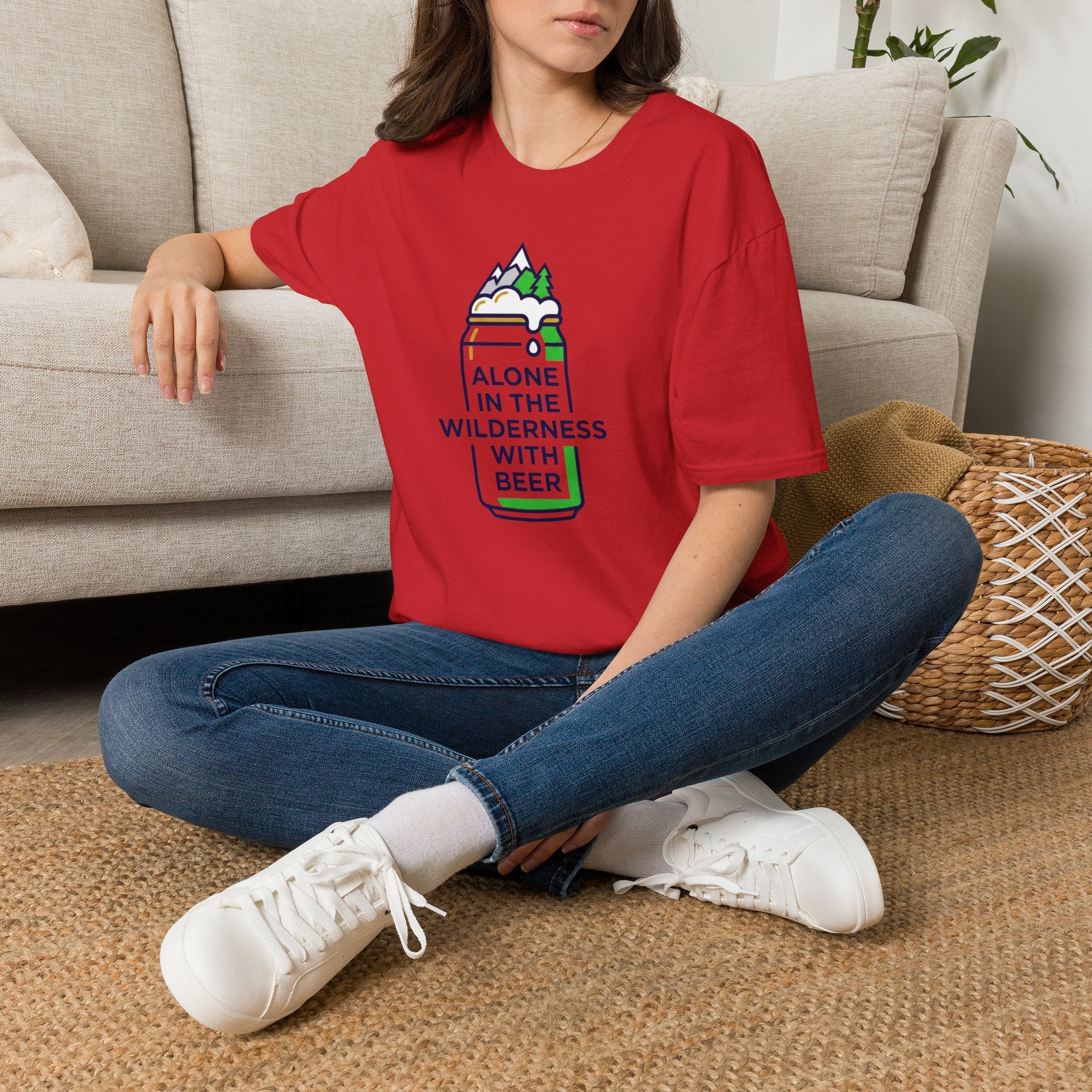 Alone in the wilderness with beer T-Shirt