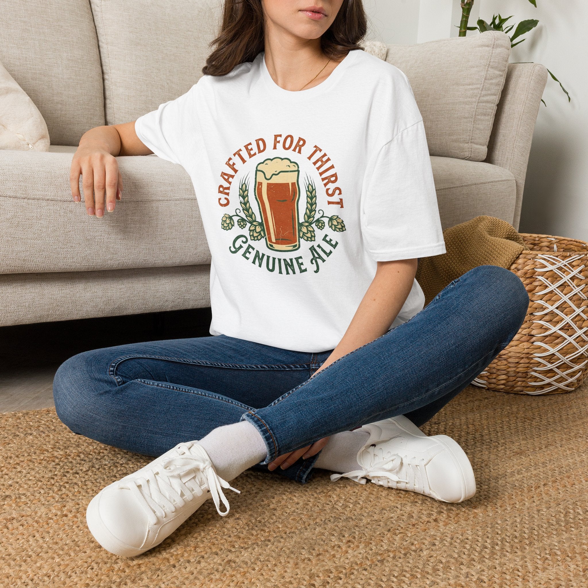Crafted For Thirst Beer T-Shirt — Genuine Ale Pint Graphic Tee