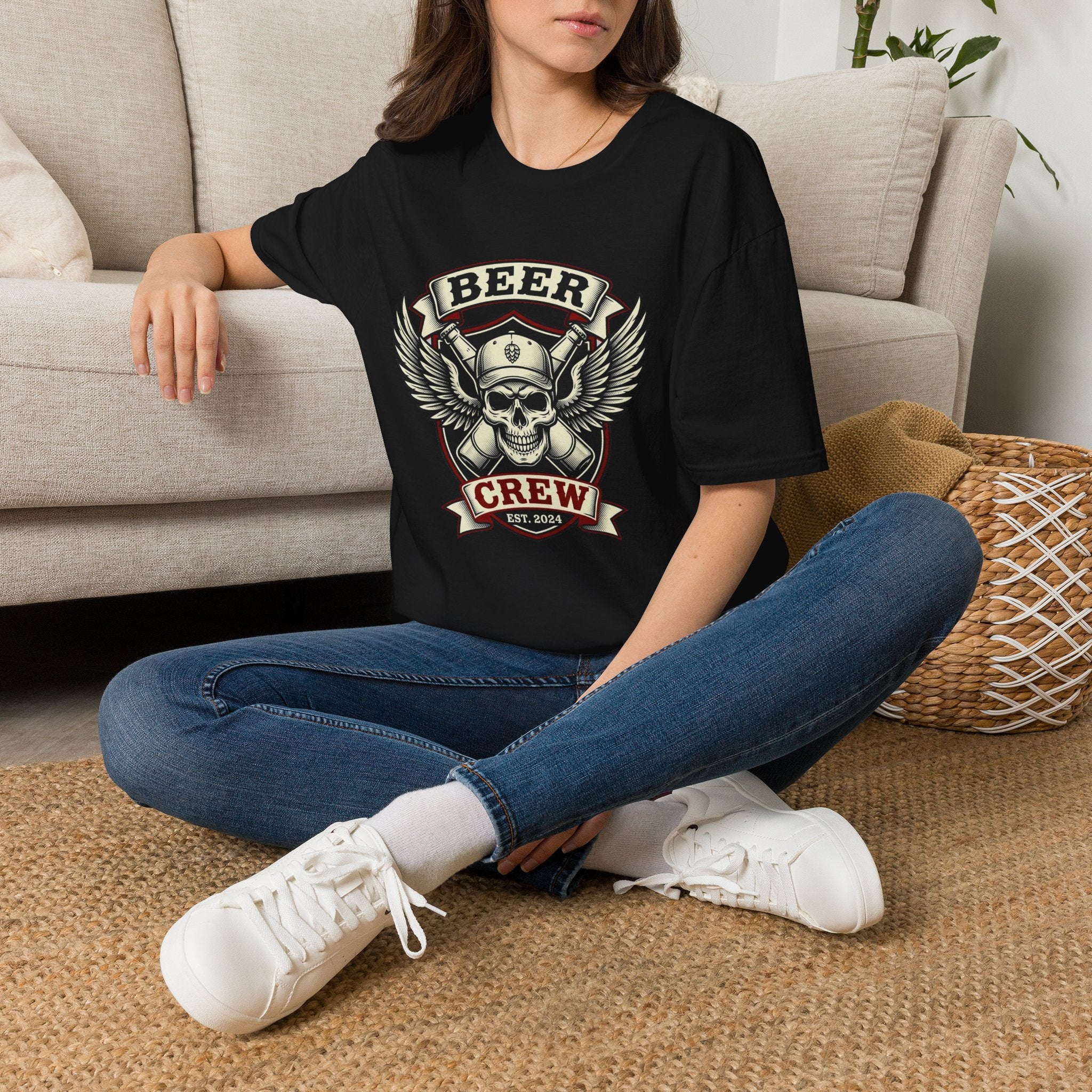 Beer Crew T-Shirt — Skull & Wings Brewery Graphic Tee