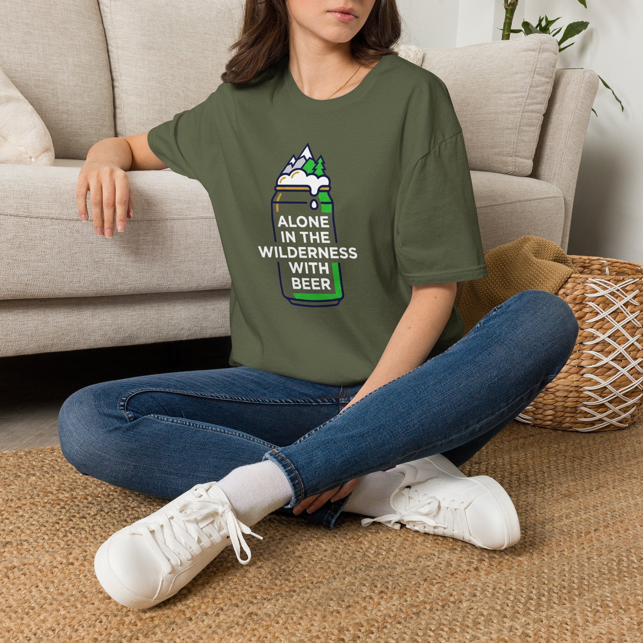 Alone in the wilderness with beer T-Shirt